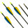 Freccia completa ECO - in vetroresina con fletching naturale - 24-32 pollici