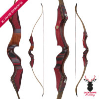 JACKALOPE - Red Beryl - 62 Zoll - Refined Recurvebogen Take Down - 20-50 lbs