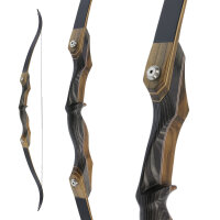 JACKALOPE - Obsidian - 62 pollici - Arco ricurvo classico Take Down - 20-50 lbs