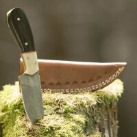 elTORO Corno di bufalo - Damasco - Coltello da caccia -...