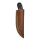 elTORO Corno di bufalo - Damasco - Coltello da caccia - 10cm - fodero in pelle incluso