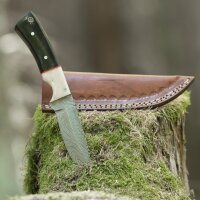 elTORO Corno di bufalo - Damasco - Coltello da caccia -...