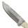 elTORO Corno di bufalo - Damasco - Coltello da caccia - 10cm - fodero in pelle incluso