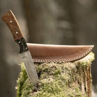 elTORO Corno di noce - Damasco - Coltello da caccia -...
