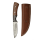 elTORO Corno di noce - Damasco - Coltello da caccia - 10cm - fodero in pelle incluso