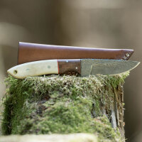 elTORO Corno di noce - Damasco - Coltello da caccia -...