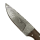 elTORO Corno di noce - Damasco - Coltello da caccia - 10cm - fodero in pelle incluso