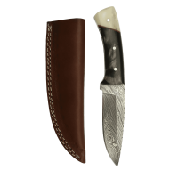 elTORO Osso di bufalo - Damasco - Coltello da caccia - 11...