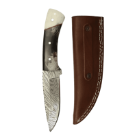 elTORO Osso di bufalo - Damasco - Coltello da caccia - 11...