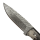 elTORO Osso di bufalo - Damasco - Coltello da caccia - 11 cm - fodero in pelle incluso
