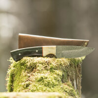 elTORO Corno di bufalo - Damasco - Coltello da caccia -...