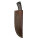 elTORO Corno di bufalo - Damasco - Coltello da caccia - 10cm - fodero in pelle incluso