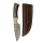 elTORO Corno di bufalo - Damasco - Coltello da caccia - 10cm - fodero in pelle incluso