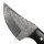 elTORO Skinner Horn - Coltello da scuoio in acciaio Damasco - 8,2cm - fodero in pelle incluso