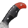 elTORO Skinner Horn - Coltello da scuoio in acciaio Damasco - 8,2cm - fodero in pelle incluso