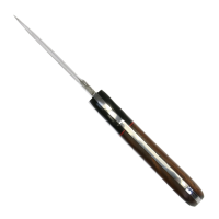 elTORO Corno di noce - Damasco - Coltello da caccia - 10cm - fodero in pelle incluso
