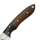 elTORO Corno di noce - Damasco - Coltello da caccia - 10cm - fodero in pelle incluso
