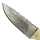 elTORO Corno di bufalo - Damasco - Coltello da caccia - 10cm - fodero in pelle incluso