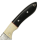 elTORO Corno di bufalo - Damasco - Coltello da caccia - 10cm - fodero in pelle incluso