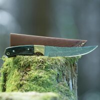 elTORO Corno dottone - Damasco - Coltello da caccia - 14...