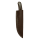 elTORO Corno dottone - Damasco - Coltello da caccia - 14 cm - fodero in pelle incluso