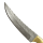 elTORO Corno dottone - Damasco - Coltello da caccia - 14 cm - fodero in pelle incluso