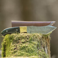 elTORO Corno dottone - Damasco - Coltello da caccia -...