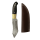 elTORO Corno dottone - Damasco - Coltello da caccia - 12,3 cm - fodero in pelle incluso