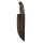 elTORO Corno dottone - Damasco - Coltello da caccia - 12,3 cm - fodero in pelle incluso