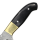 elTORO Corno dottone - Damasco - Coltello da caccia - 12,3 cm - fodero in pelle incluso