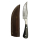 elTORO Corno dacciaio - Damasco - Coltello da caccia - 10cm - fodero in pelle incluso