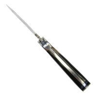 elTORO Steel Horn - Damasco - Coltello da caccia - 9 cm - fodero in pelle incluso