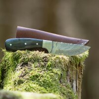 elTORO Steel Horn - Damasco - Coltello da caccia - 9 cm -...