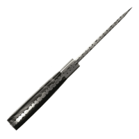 elTORO Steel Horn - Damasco - Coltello da caccia - 9 cm - fodero in pelle incluso