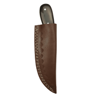 elTORO Steel Horn - Damasco - Coltello da caccia - 9 cm - fodero in pelle incluso