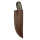 elTORO Steel Horn - Damasco - Coltello da caccia - 9 cm - fodero in pelle incluso