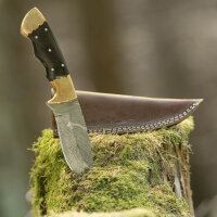 elTORO Doppio corno dottone - Damasco - Coltello da...