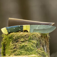elTORO Doppio corno dottone - Damasco - Coltello da...