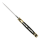 elTORO Doppio corno dottone - Damasco - Coltello da caccia - 10,3 cm - fodero in pelle incluso
