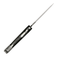 elTORO Damascus Horn - Damasco - Coltello da caccia - 11,5cm - fodero in pelle incluso