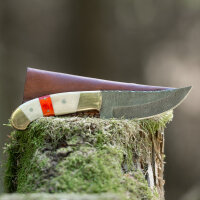 elTORO Doppio corno dottone - Damasco - Coltello da...