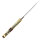 elTORO Doppio corno dottone - Damasco - Coltello da caccia - 11,5 cm - fodero in pelle incluso