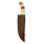 elTORO Doppio corno dottone - Damasco - Coltello da caccia - 11,5 cm - fodero in pelle incluso