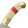 elTORO Doppio corno dottone - Damasco - Coltello da caccia - 11,5 cm - fodero in pelle incluso