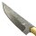 elTORO Corno dottone - Damasco - Coltello da caccia - 12,5 cm - fodero in pelle incluso