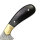 elTORO Corno dottone - Damasco - Coltello da caccia - 12,5 cm - fodero in pelle incluso