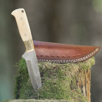elTORO Brass Bone - Damasco - Coltello da caccia - 12 cm...