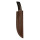elTORO Corno dottone - Damasco - Coltello da caccia - 11 cm - fodero in pelle incluso
