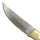 elTORO Corno dottone - Damasco - Coltello da caccia - 11 cm - fodero in pelle incluso