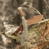 elTORO Machete - acciaio damasco - 28 cm - fodero in...